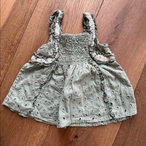 Forever That Girl Anthropology Green Sleeveless Dress